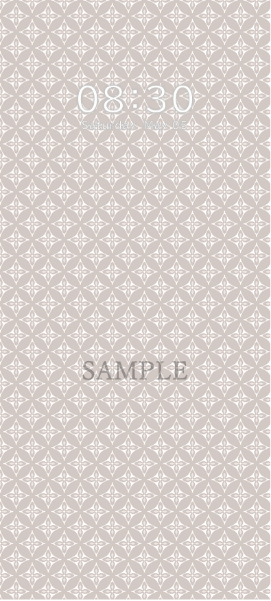 スマートフォン壁紙花七宝柄サンプルグレージュ