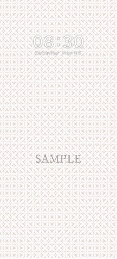 スマートフォン壁紙花柄サンプルグレージュ