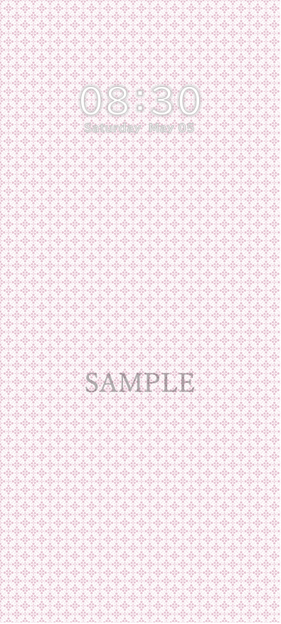 スマートフォン壁紙花柄サンプルピンク